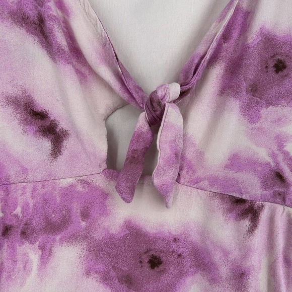 Abound Nordstrom Leland Tie Front Cutout Pink Skater Dress Short Sleeve Size 1X - Picture 5 of 10